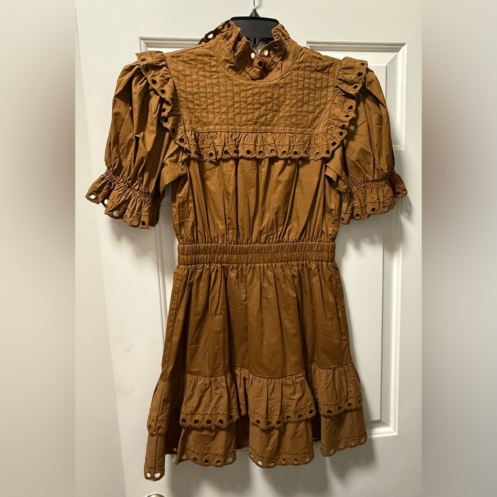 Stellah Brown Ruffled Dress - Picture 2 of 3